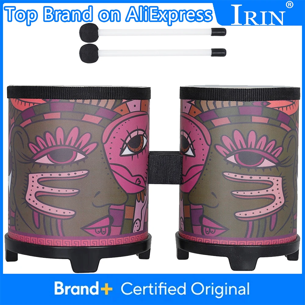 

Барабан бонго SLADE Indian Bongo Drum, портативный маленький барабан, ударный инструмент, 5-дюймовый бас-барабан, 4-дюймовые тенор-барабаны