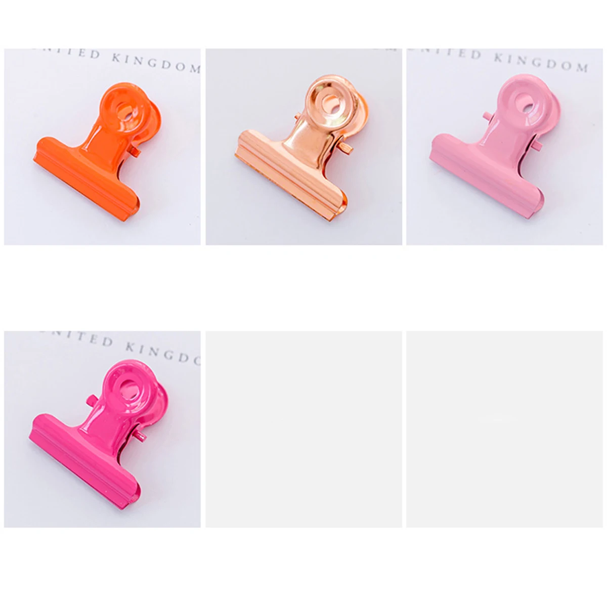 

10 Pcs Round Clip Colorful Office Assorted Clips File Paper Home Invoice Picture Organizer