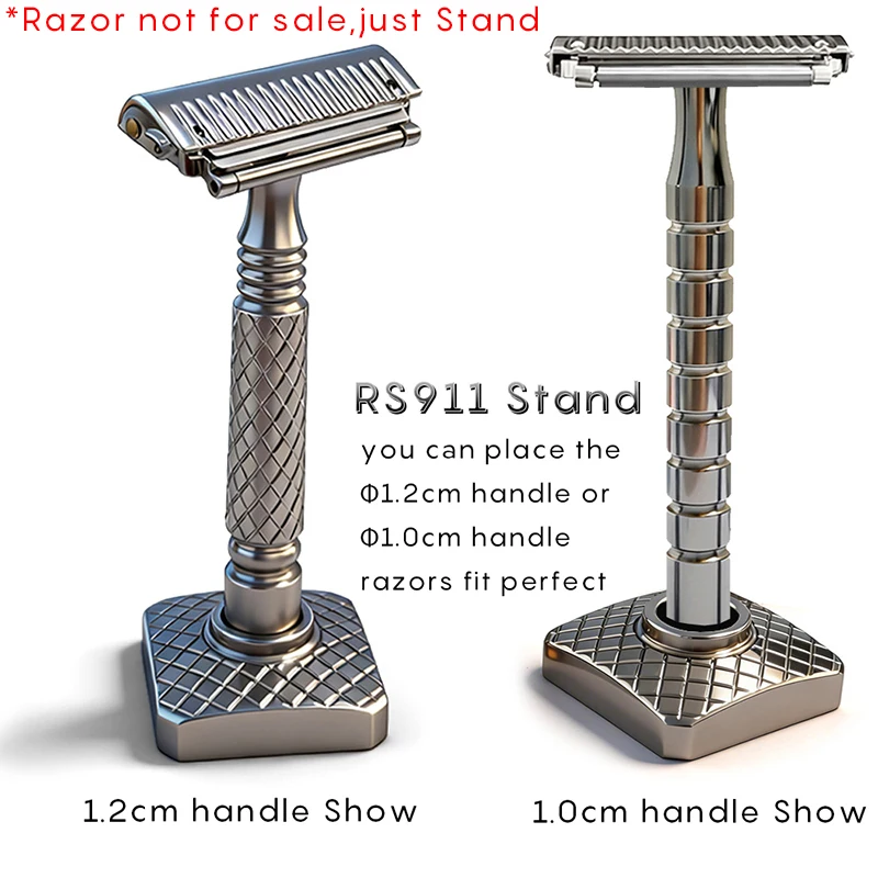 Shavcooo RS900 Universeller Rasiererständer für Doppelklingen aus 316L Edelstahl für Klassische Rasierer 10 12 14 mm – Detail 4