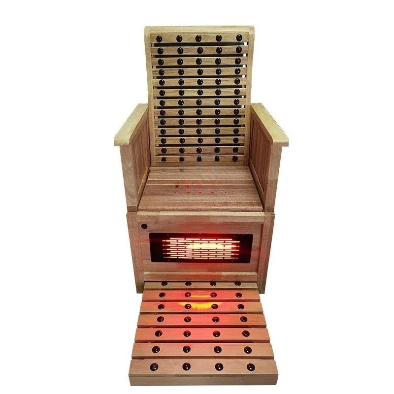 YH Solid Wood Sitting Moxibustion Chair Backrest Moxibustion Cushion Smoke-Free Fumigation Bucket Heating Stool