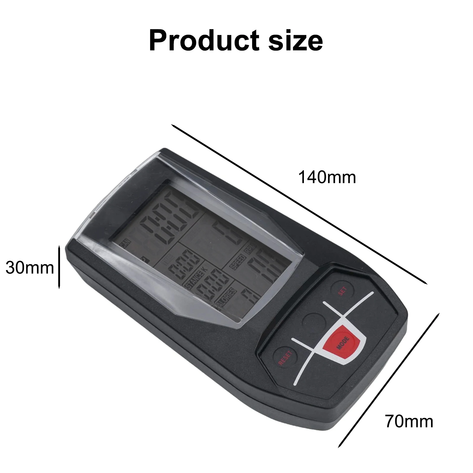 Stay Focused on Your Fitness Journey with this Exercise Bike Speedometer Monitor Scan Times Speed Calories Mileage