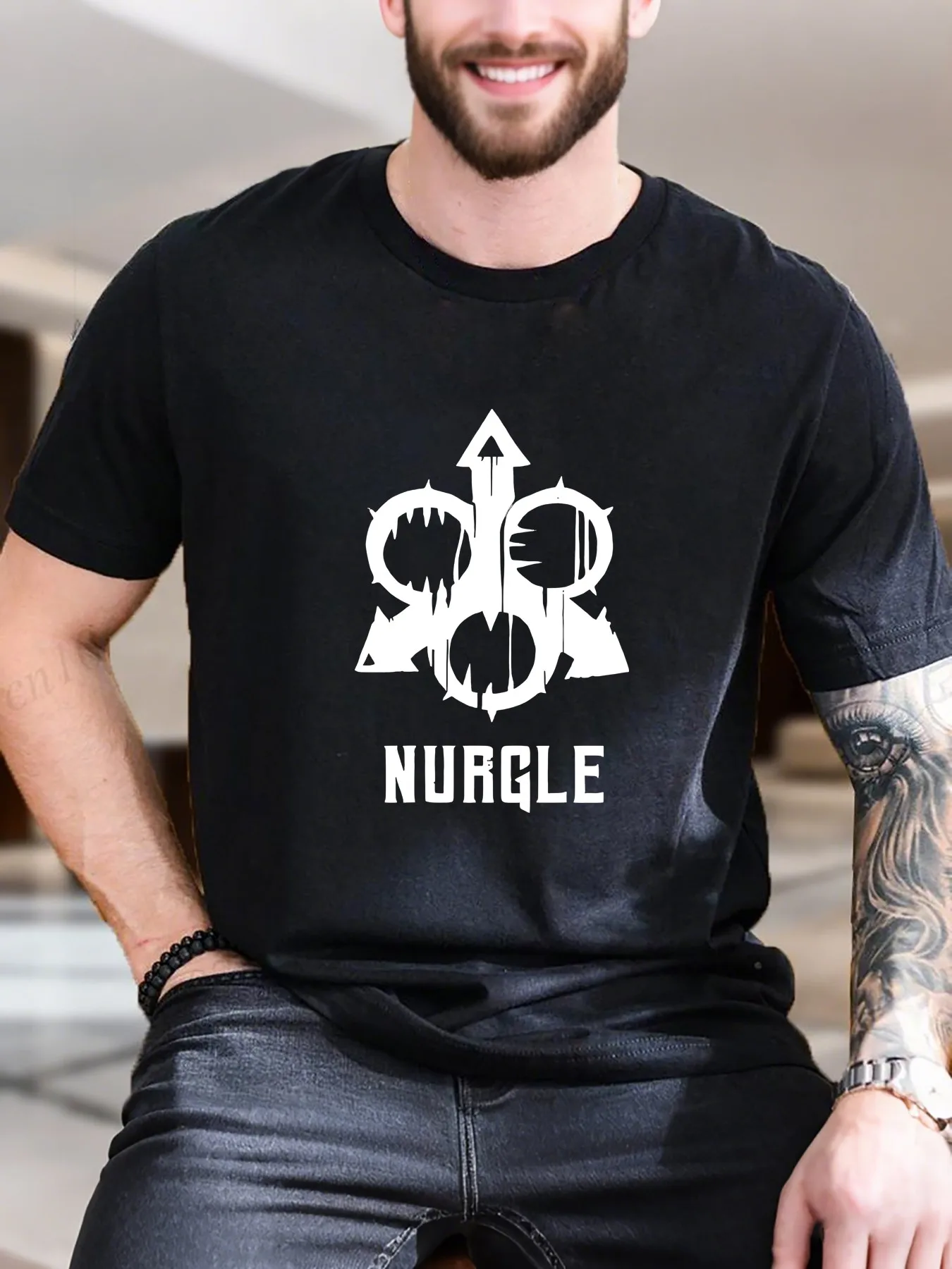 

2025 New Model Fashionable and Innovative Men's T-Shirt Nurgle New Arrival Fashion Heavyweight