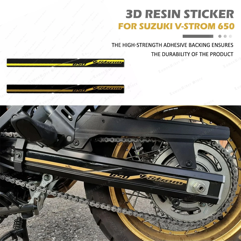 For SUZUKI V-STROM 650  XT ABS Motorcycle 3D Epoxy Resin Sticker Chain guard Sticker Decal Protection Stickers