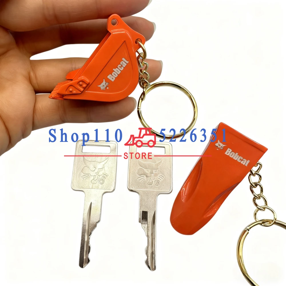 6693241 S331/S160 for Bobcat Key S550 S185 Skid Steer Loader Sweeper Key Excavator Heavy Equipment Keychain，and 2pcs D250 Keys