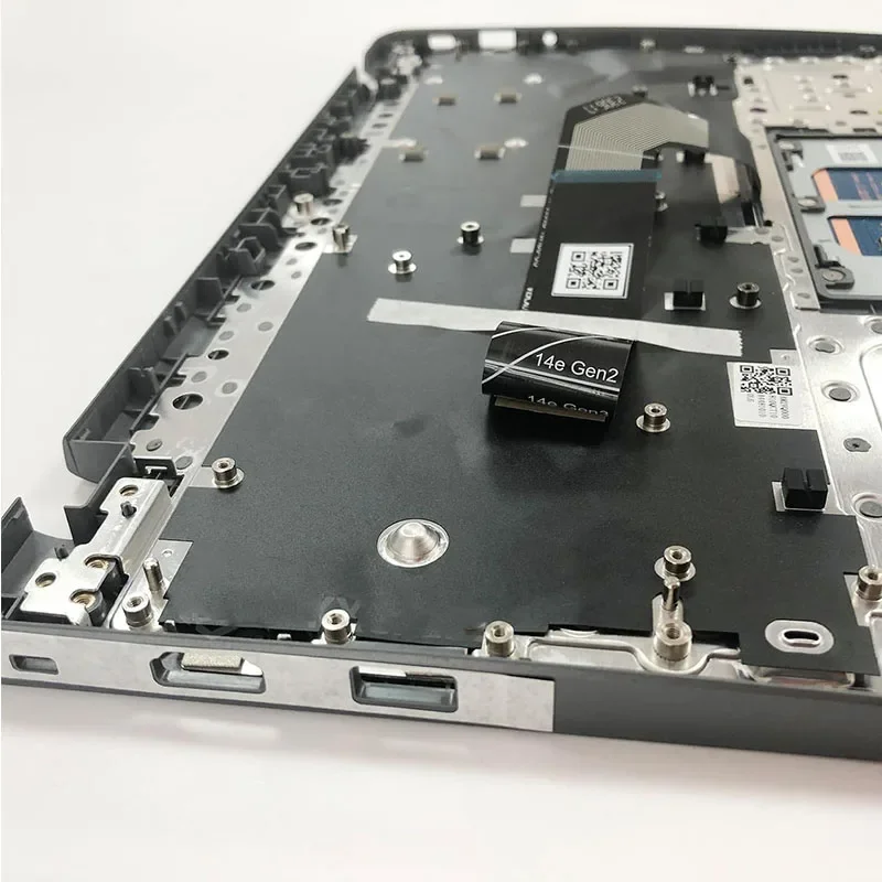 غطاء علوي علوي بديل للكمبيوتر المحمول Palmrest غير بإضاءة خلفية للوحة المفاتيح الأمريكية جزء تجميع لوحة اللمس لينوفو 14e Chromebook Gen3