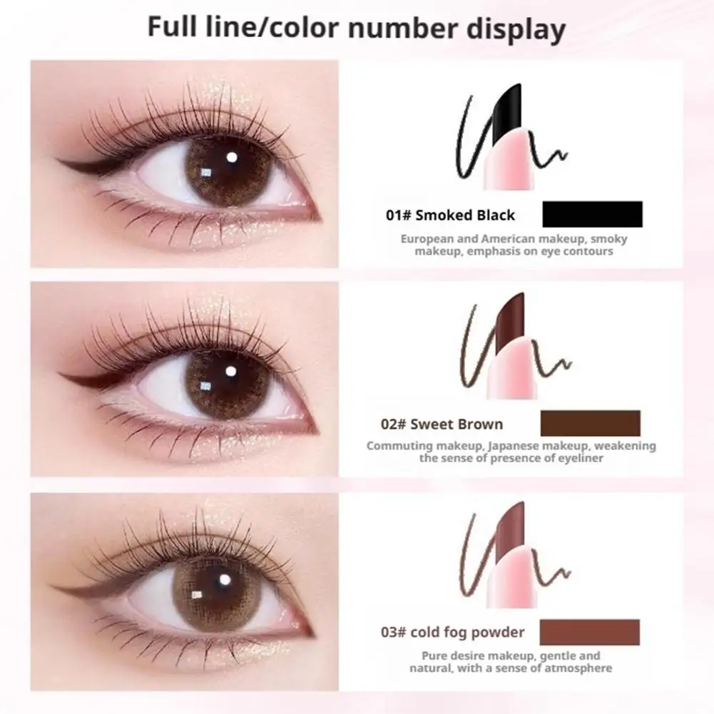 ปากกาอายไลเนอร์ 2 in 1 แบบละเอียดพิเศษ แห้งเร็ว ติดทนนาน สำหรับแต่งตาแบบไล่ไลน์