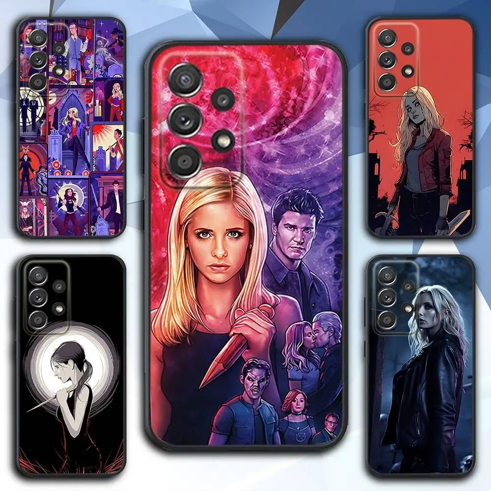 

B-Buffy the Vampire Slayer Phone Case For Samsung S 25,24,23,22,30,21,10,9,Ultra,Plus,Lite,FE,4,5 G Soft Black Case