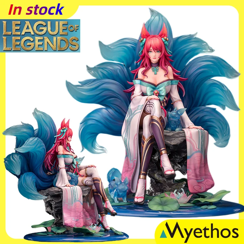 

【100% оригинал】Myethos на складе League of Legends- Ahri 1/7 Spirit Blossom H = 27 см, игровые персонажи, гаражный комплект, подарки, игрушки, модель