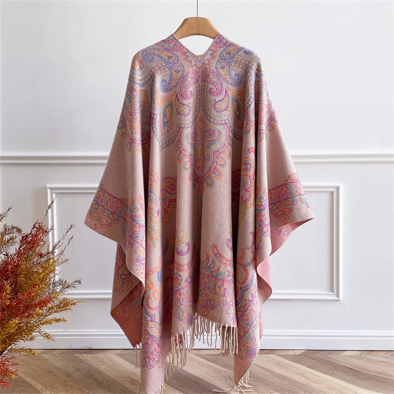 Luksusowa kaszmirowa pashmina na jesień, szal, chusta dla kobiet, ciepłe zimowe szale, koc, wzorzysty damski foulard, poncho, etola. ﻿