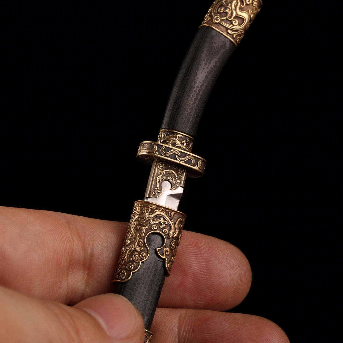 16cm miniaturowy 1:6 chiński starożytny miecz 6.35 ”nóż w stylu minga Katana miecz klasy kolekcjonerskiej ręcznie robione miniatury broni 1/6