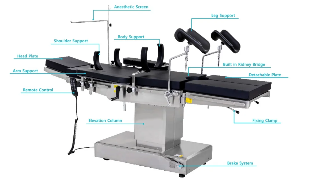 Electric operating room, operating table for general surgery patients