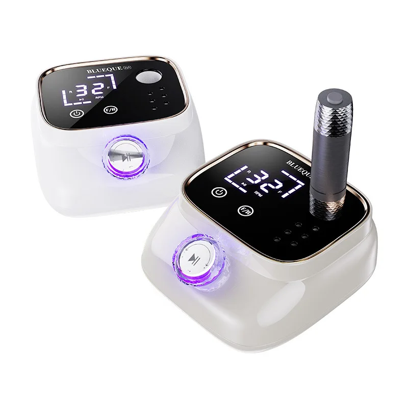 Grenzüberschreitender Desktop-Nagelbohrer mit Atemlicht, Nagellackentferner, Nagelfeilenbohrer, Nagelkunst, komplettes Set