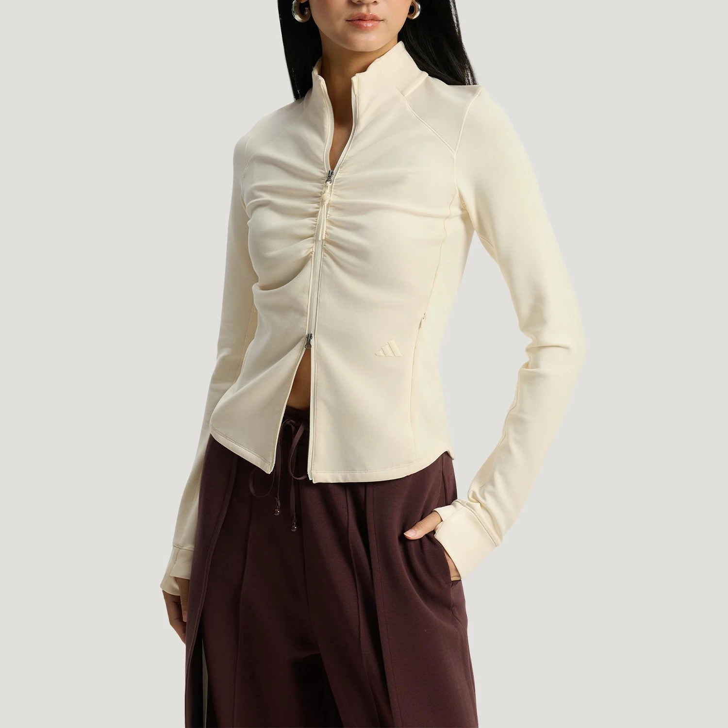 

Adidas Authentic Spring Women's Short Slim Fashion Casual Jacket KU5384