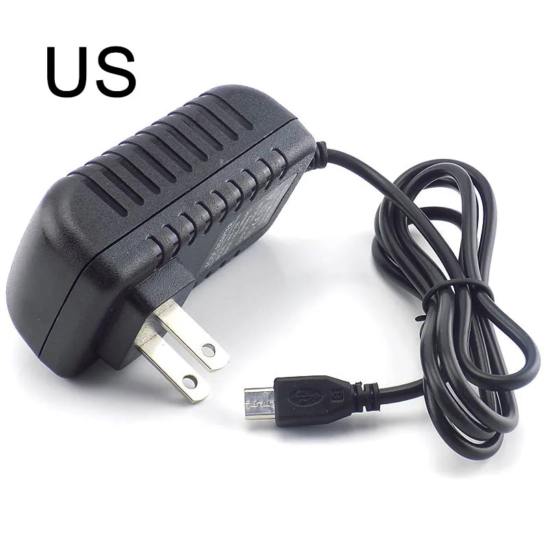 Micro USB 5V 2A AC DC Power Adapter EU US Plug 100V~240V 2000mA Charger Supply For Raspberry Pi Zero Tablet PC