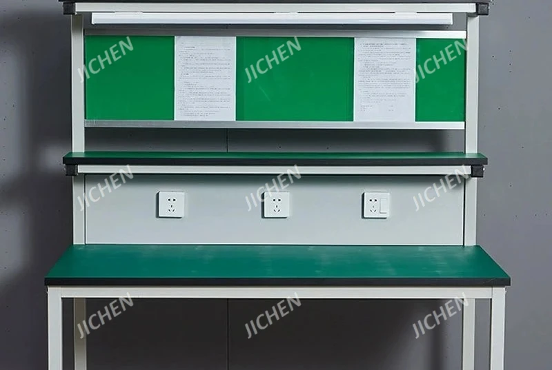 JC منضدة عمل مضادة للكهرباء الساكنة من الفولاذ المقاوم للصدأ مع خط تجميع ورشة عمل مصنع المصباح طاولة صيانة الهاتف المحمول السميكة