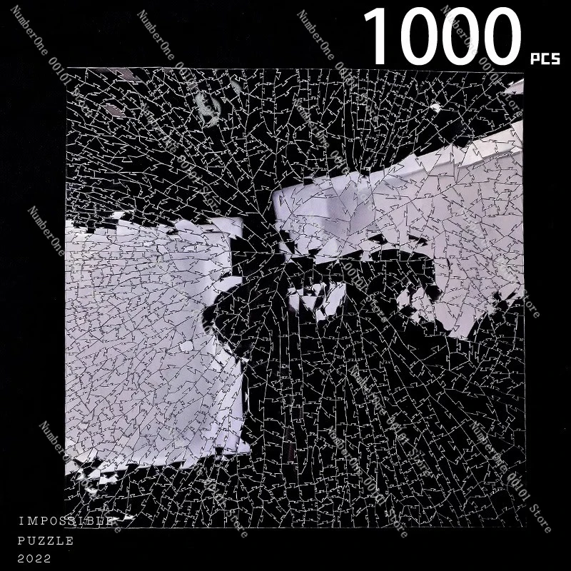 

1000 Pieces Broken Glass Transparent Acrylic Puzzle Irregular Hell Level 10 High Difficulty Educational Toy