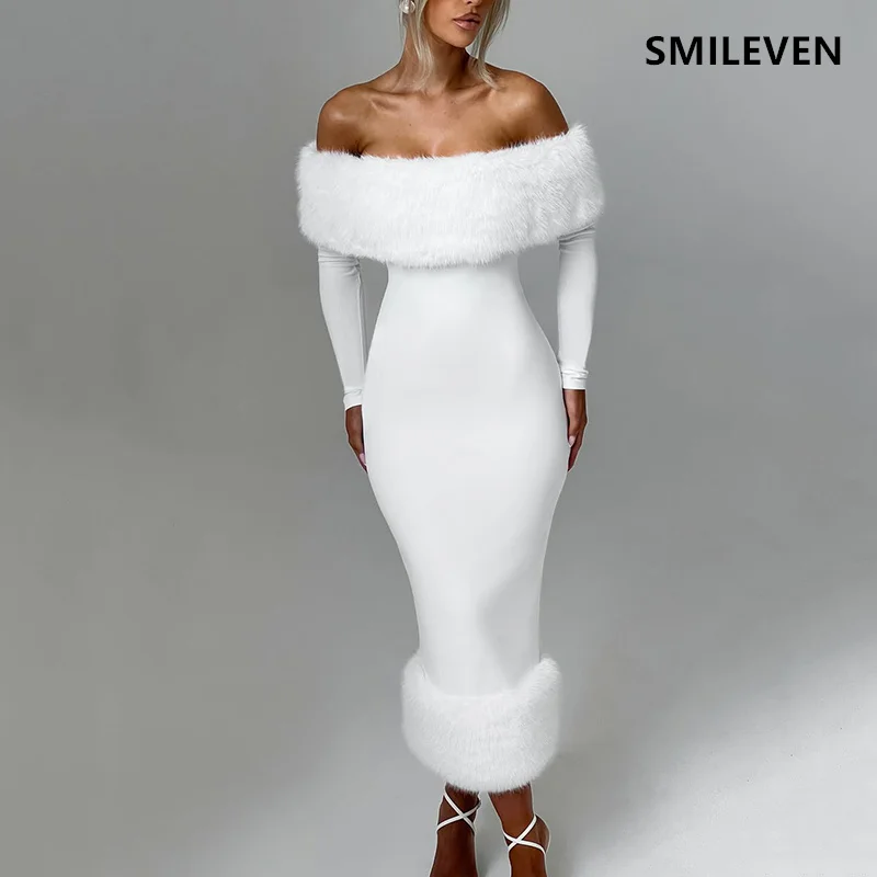 

Smileven White Elegant Mermaid Sexy Pure Desire Mini Prom Dresses Tea-Length Party Evening Dress Gift Customized Christmas 2025