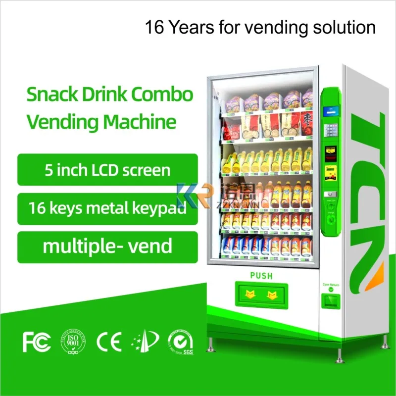 2025 Best Seller Multifunction 5 Inches LCD Screen Food And Snack Combo Vending Machine