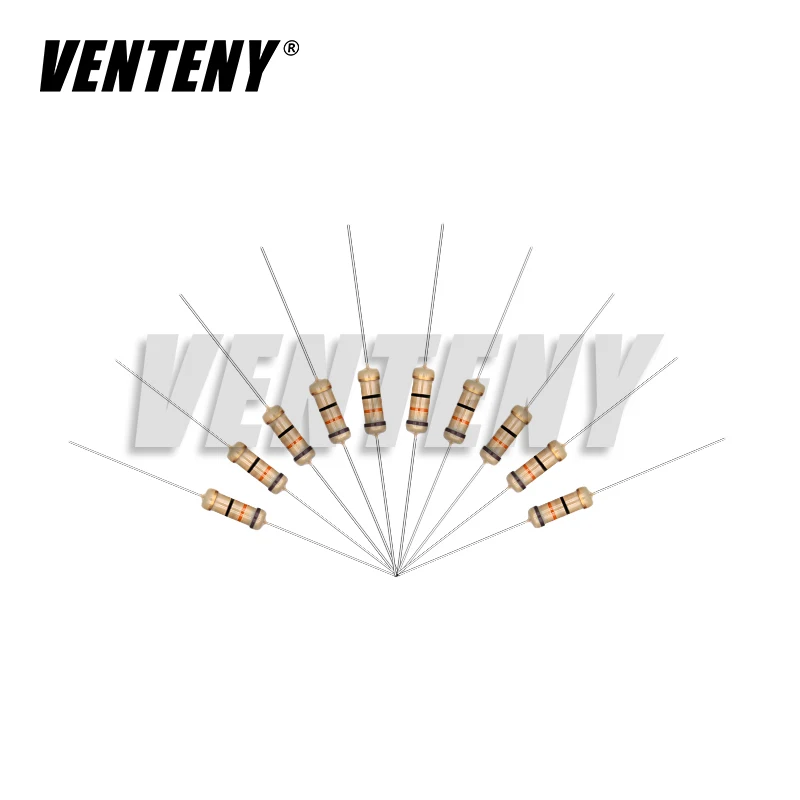 Résistance à couche de carbone, 1W, 5% 1R ~ 10M 10R 100R 220R 330R 470R 1K 2.2K 3.3K 4.7K 10K 22K 47K 100K 1M 10 100 220 330 470, 20 pièces ohm