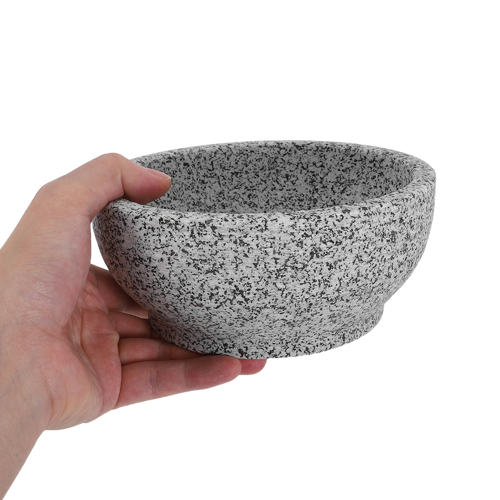 

Korean Stone Bowl Lid Natural Stone Pot Bibimbap Hot Pot Rice Mixing Cooking Supplies Traditional Korean Bowl Stew Base Stand