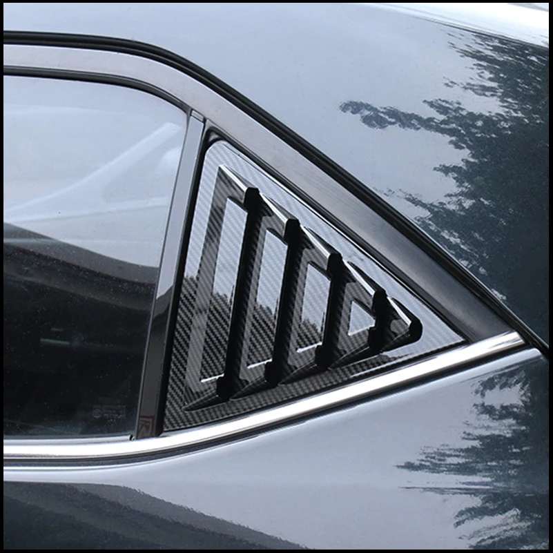 For Toyota Corolla Sedan 2014~2017 Rear Window Blind Shades Louver Glass Sill Molding Cover Sticker Trim Parts Car Accessories