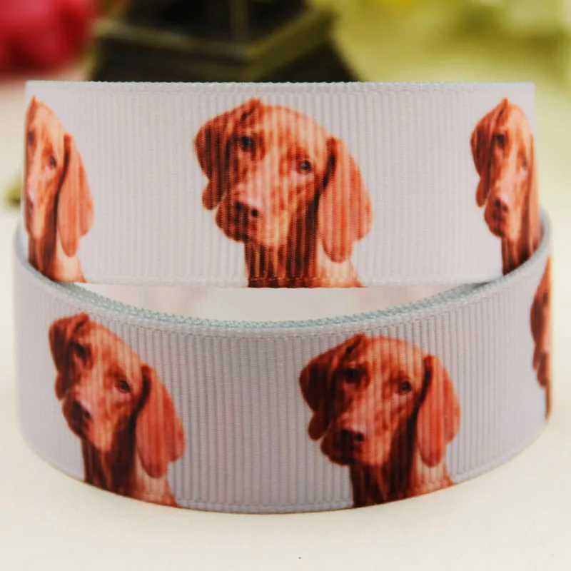 22mm 25mm 38mm 75mm dog cartoon printed Grosgrain Ribbon party decoration 10 Yards satin ribbons