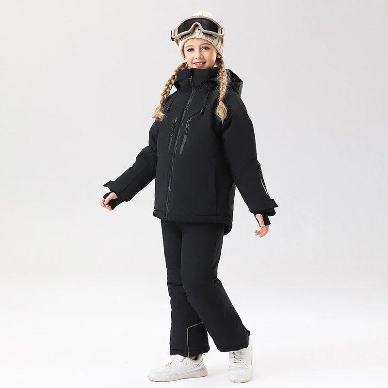 -30℃ Children's ski suit snow set cross-country 100-160cm 5 6 7 8 9 10 11 12 13 14 15 years boys girls Off road Warm waterproof