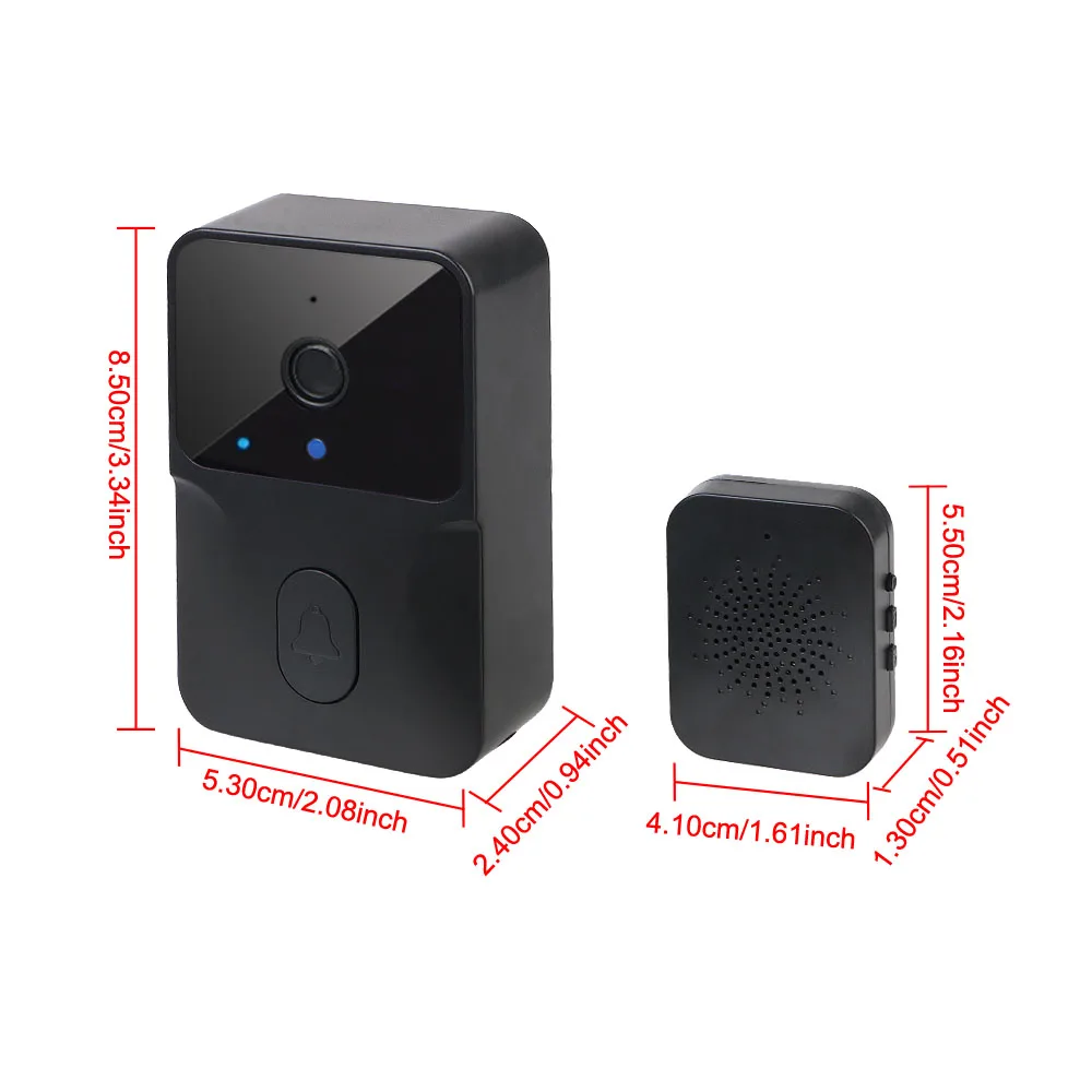 Per citofono domestico Cambio vocale Visione notturna Sicurezza domestica intelligente Telecamera bidirezionale Campanello per porta HD sicuro senza fili Campanello video WIFI