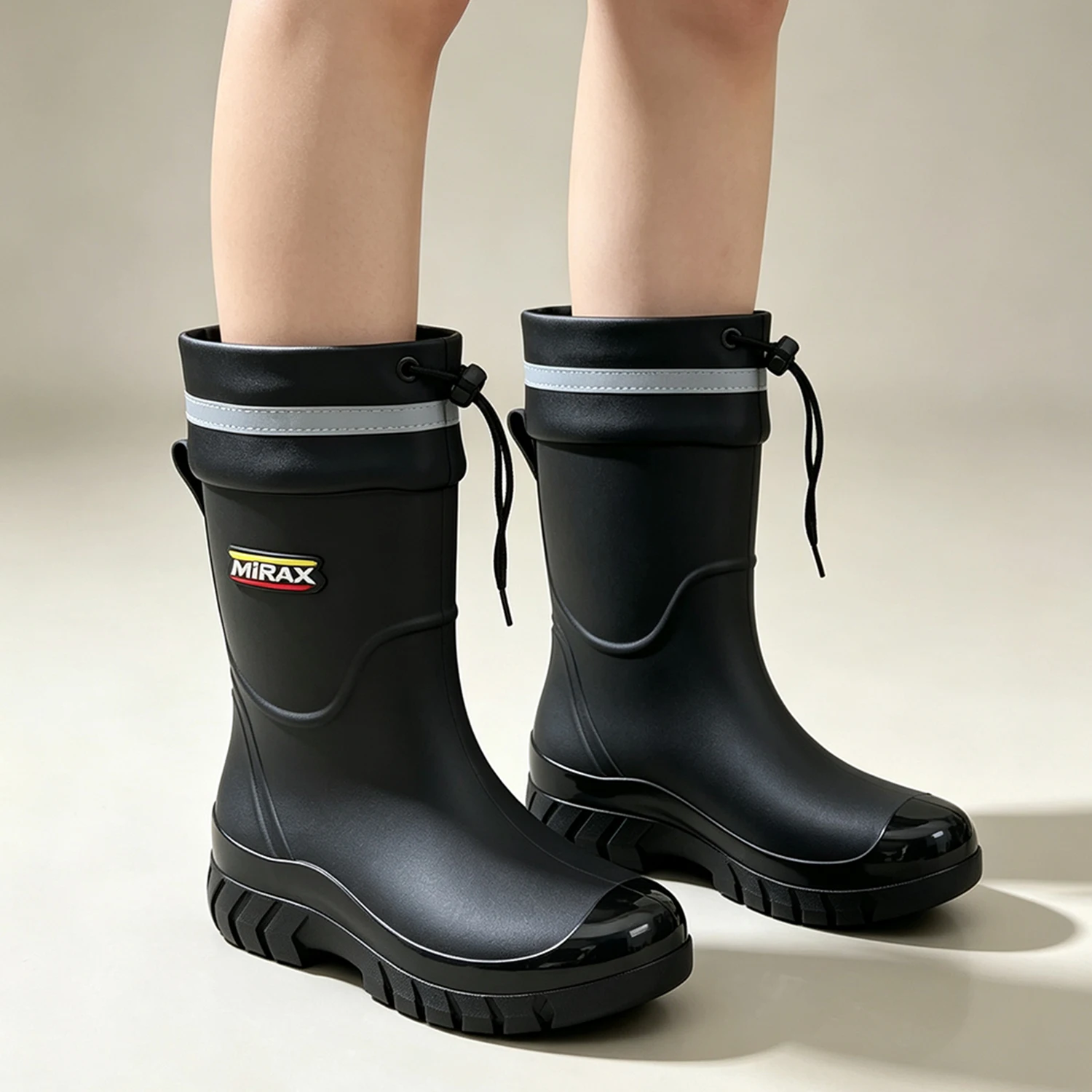 Modische, leichte, wasserdichte und rutschfeste Damen-Regenschuhe für Outdoor-Aktivitäten – Detail 4