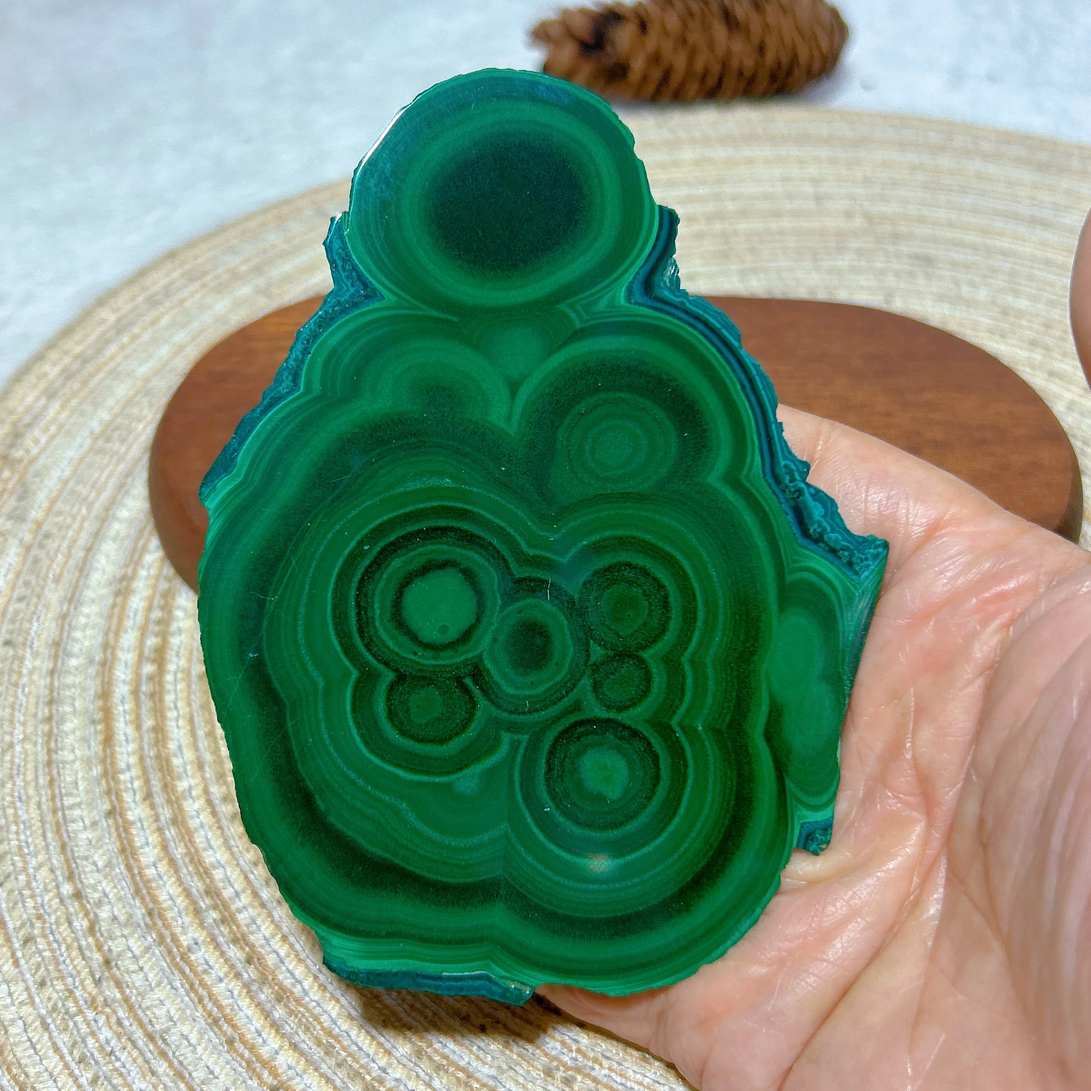 Healing Natural Crystal Malachite Raw Stone Slabs Polished Slices Precious Ore Mineral Energy Home Decorations Holiday Gift
