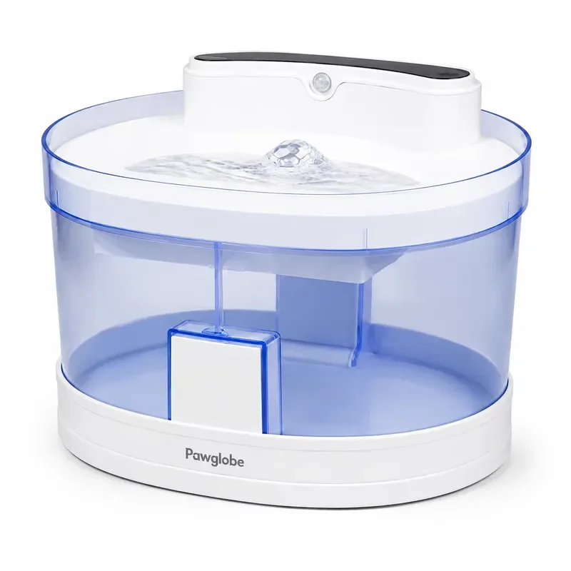 Automatic Pet Water Fountain Transparent Bowl for Cats Dogs Smart Drinking Feeder Dispenser with Filter Quiet Operation Home