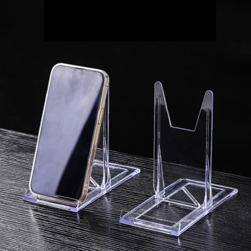 5/10pcs Clear Acrylic Display Stands Small Adjustable Book Purse Badge Shell Wedding Card Holder Table Display Stand Transparent