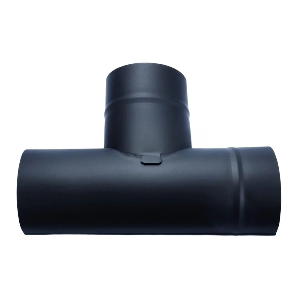 Stove Pipe T-Piece 125/135/153mm Stainless Steel Pipe Flue Pipe Exhaust-Pipe Chimney Pipe Heating Fireplace Connection