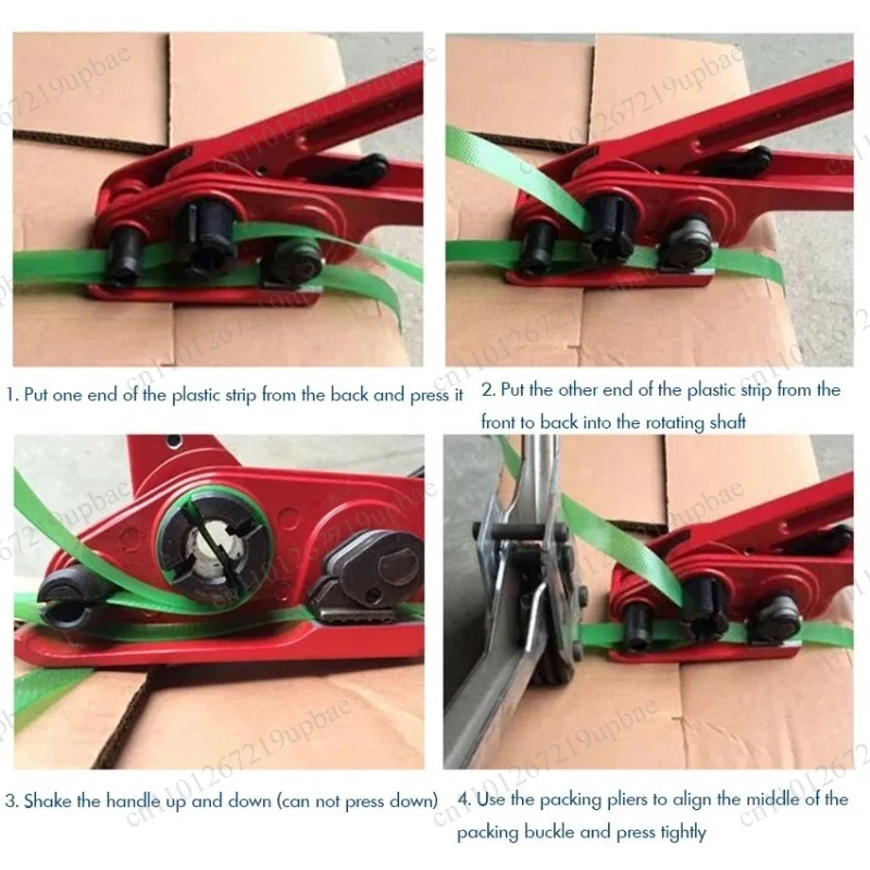 Heavy‑Duty Manual Strapping Tensioner Cutter PP Polyester PET 12‑19mm Banding Packaging Tool