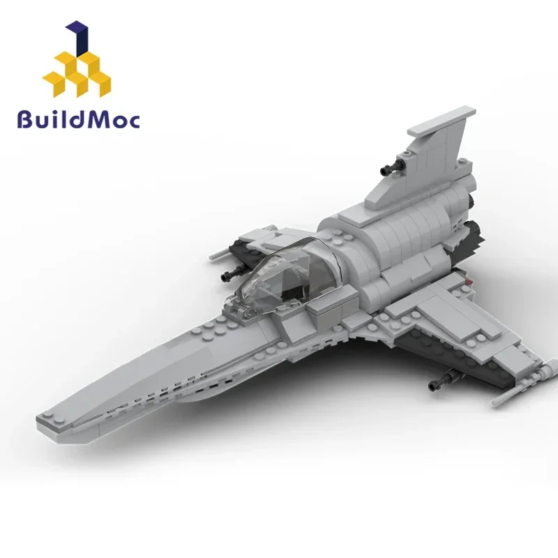 

BuildMoc Battlestar Galactica Vipers Mark 7 Spaceship Building Blocks Set Space Fighter Bricks Toys For Children Birthday Gifts