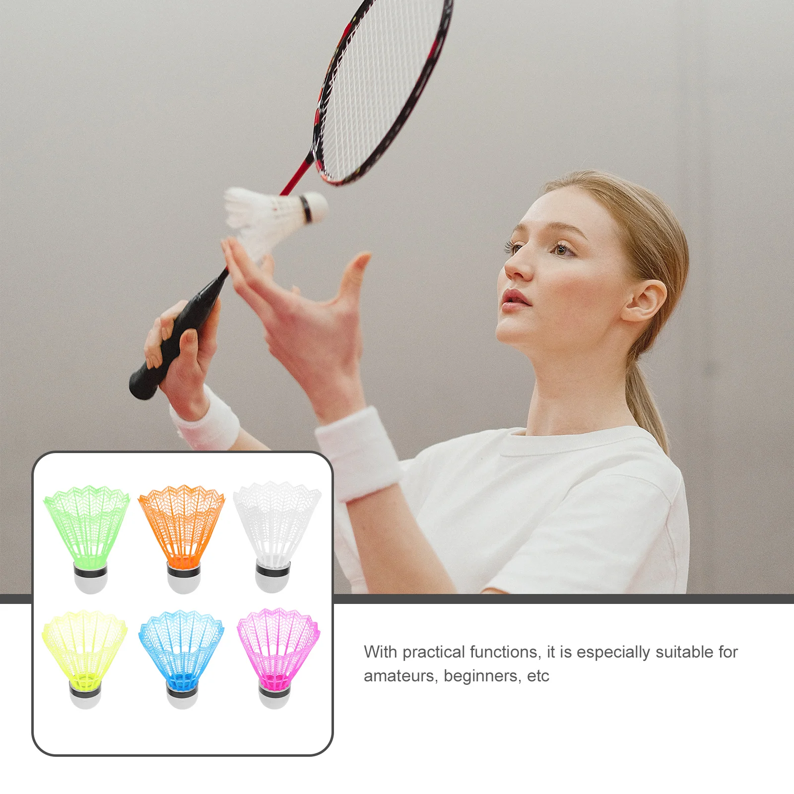 

12 Pcs Nylon Ball Plastic Badminton Child Shuttlecock Birdies Shuttlecocks for Outdoor