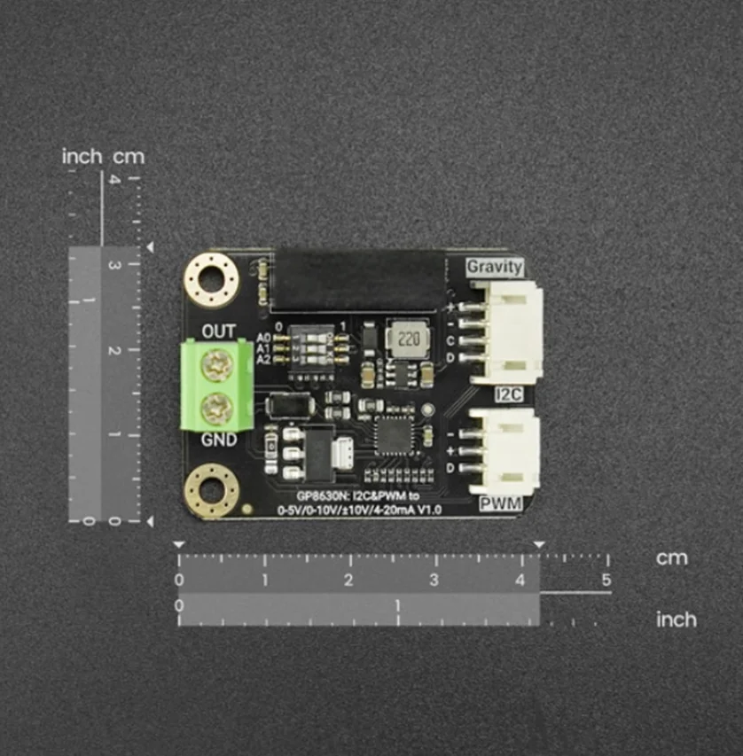 TopElec 16-bit DAC Module with ±10V Output, 0.2% Error, I2C/PWM, 4-20mA, for Motor Control/Arduino/ESP32