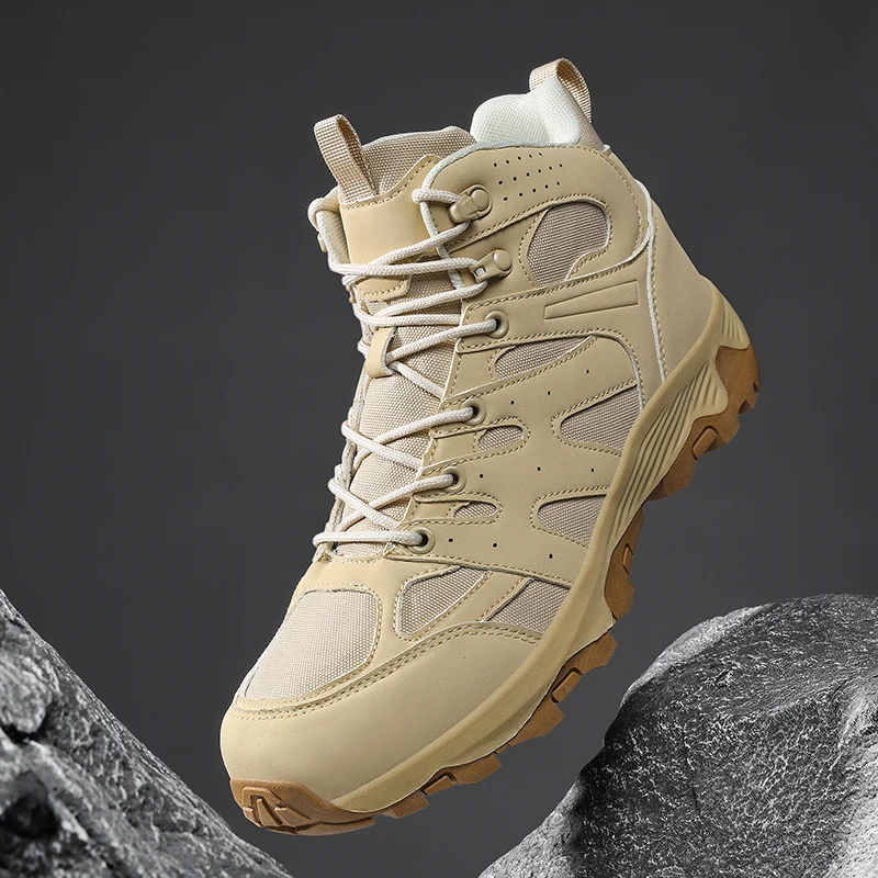 

Mid to high-top hiking boots have a design that fits snugly around the ankle, preventing ankle sprains when walking on gravelly