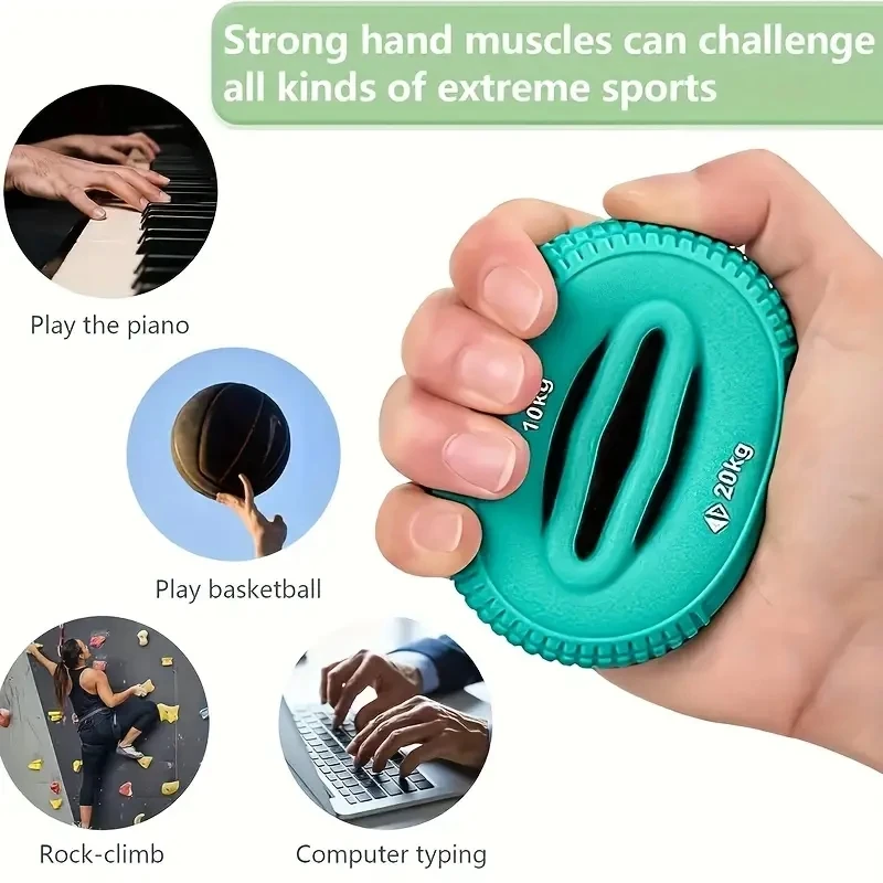 1pc Silicone Finger Gripper Anti-slip Finger Massage Grip Ring FingerForearm Trainer- Improve Hand Strength And Flexibility