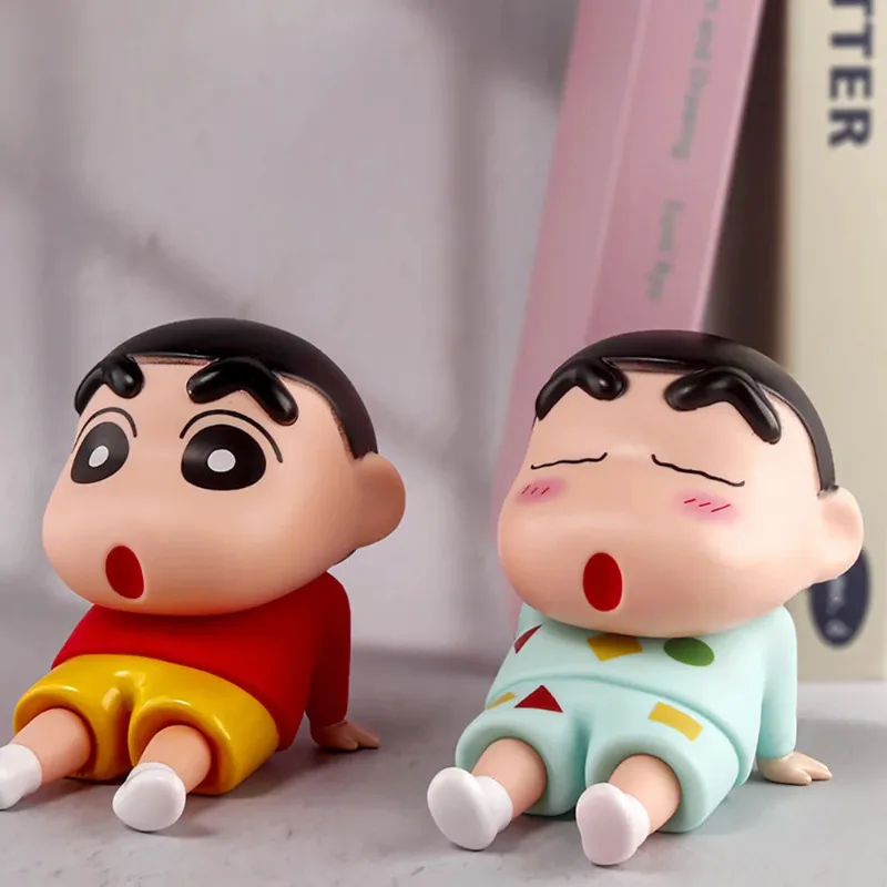 Crayon Shin-Chan Figuren Telefonhalter Kawaii Anime Desktop Ornamente Cartoon Fernsehen Telefon Unterstützung Niedliche Puppendekorationen – Detail 8