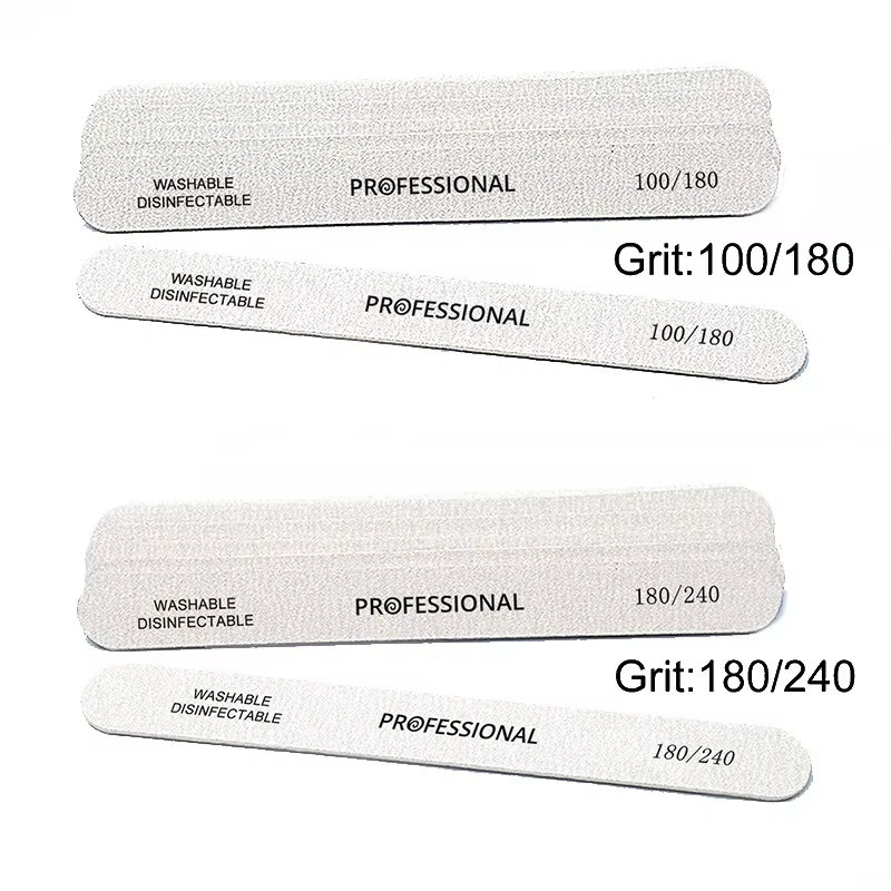 50 Stück Holz-Nagelfeilen, professionelle Schleiffeilen 100/180/240, doppelseitig, für Salon-Maniküre, Pediküre, UV-Gel-Tipps, Werkzeuge – Detail 4