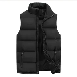 Heren Vest Jas Heren Winter Warme Mouwloze Jassen Mannen Mode Casual Comfort Mouwloze Verdikte Jas