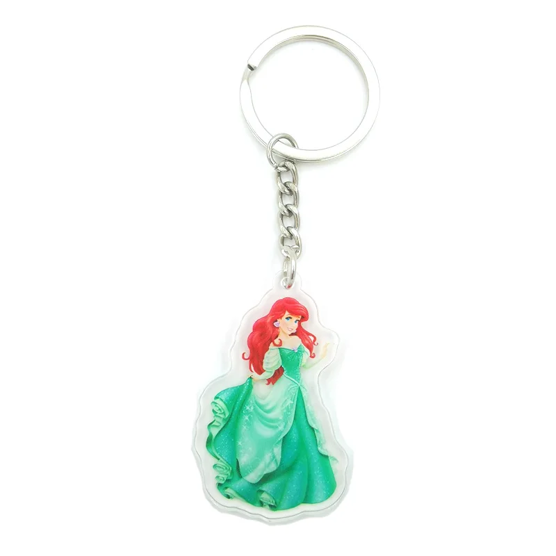 Disney Princess Lovely key chain animal key chain women\'s bag pendant acrylic key chain Charm Key Chain Jewelry Gift