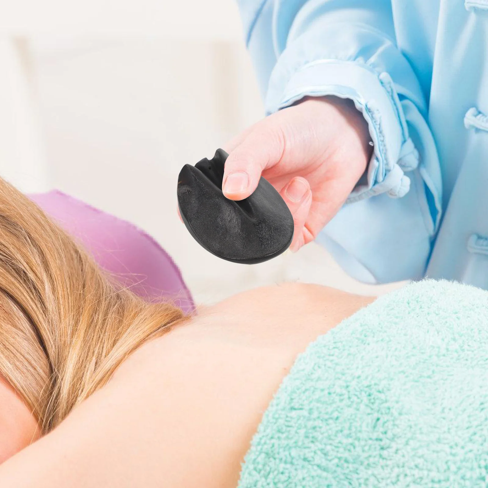 

Horseshoe Shape Guasha Stick Massager Small Size Durable Massage Gadget Relieve Body Tension Promote Skin Elasticity Effective