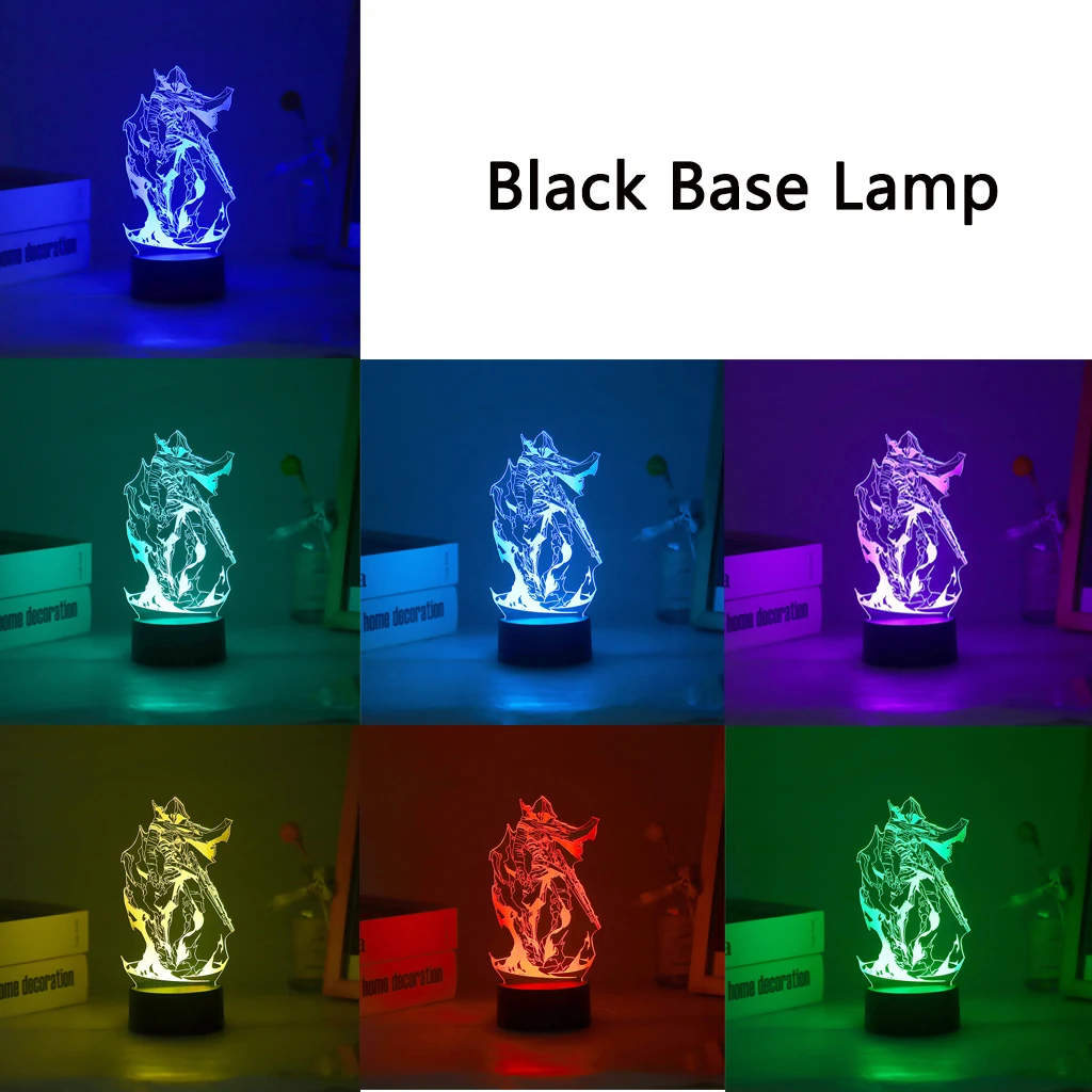 New Game VALORANT 3D Led Night Light For Kid Anime Home Bedroom Sunset Lamp Christmas Children Illusion Decor Gift Omen Killjoy