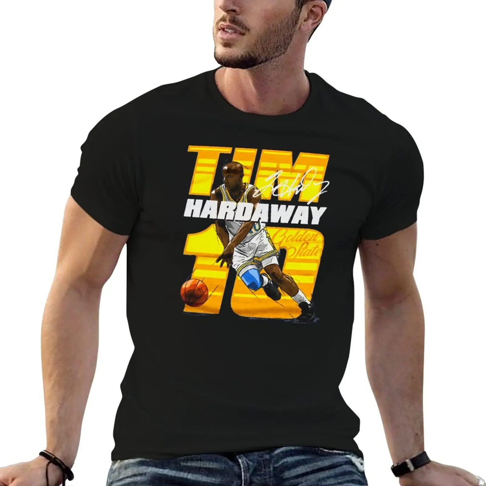 

Tim Hardaway T-Shirt cotton t shirts man 100% t shirts for man graphic tees T-Shirt