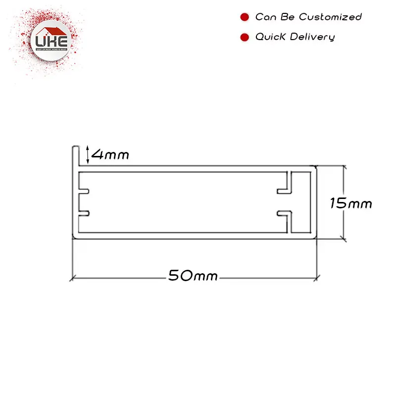 Frameless aluminum door frames for kitchen cabinet door, assembled door available