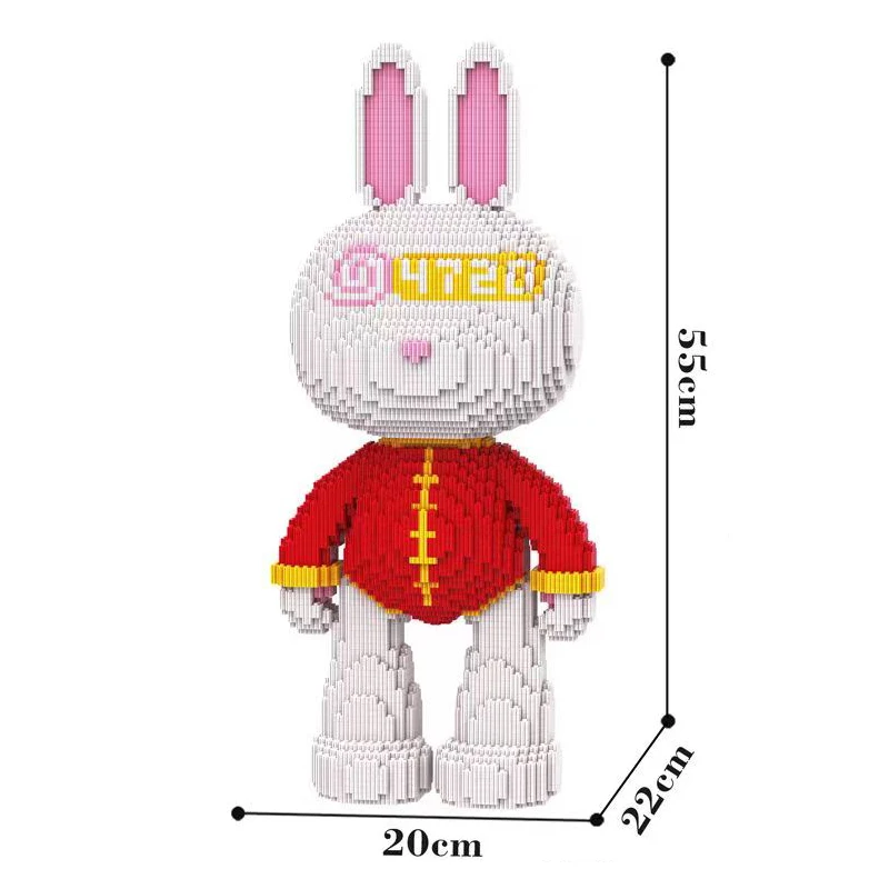 2023 New publishing trend toy violent bear series puzzle DIY stitching small particle building blocks toy decoration model gift