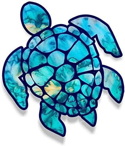 Classic Design Sea Turtle Sticker Vinyl Waterproof Inches Cooler Box Decal Car Laptop Wall Window Bumper Car Accessories