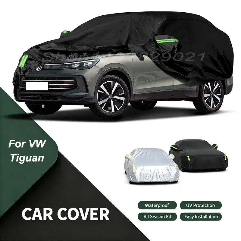 Car Cover For Volkswagen Tiguan Waterproof Dustproof Outdoor Protection,UV Snow Sun Resistant Auto Exterior Cover Car Sunshade